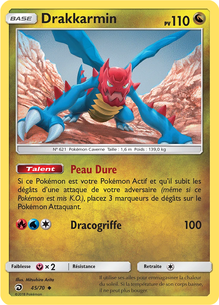 Carte Pokémon Drakkarmin de l'extension Majesté Des Dragons