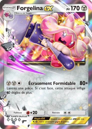 Carte Pokémon Forgelina-ex de l'extension Booster de Luxe ex