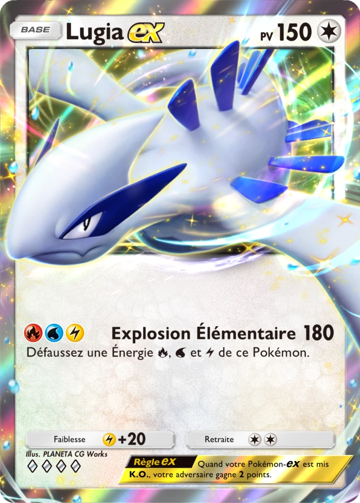 Carte Pokémon Lugia-ex de l'extension Sagesse entre Ciel et Mer