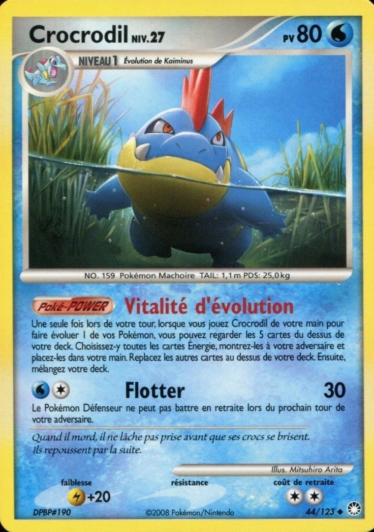Carte Pokémon Crocrodil de l'extension Trésors Mystérieux