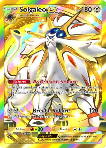 Carte Pokémon Solgaleo-ex de l'extension Gardiens Astraux