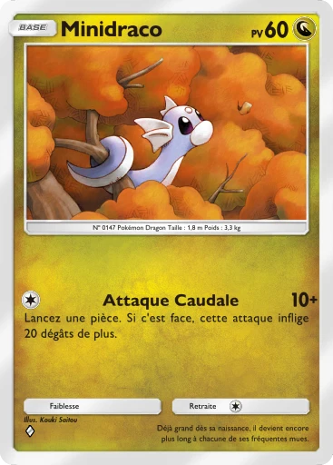 Carte Pokémon Minidraco de l'extension Méga-Rayonnement