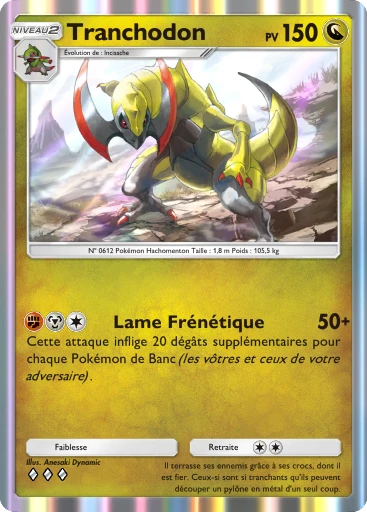 Carte Pokémon Tranchodon de l'extension Méga-Rayonnement