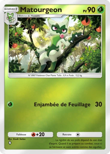 Carte Pokémon Matourgeon de l'extension Booster de Luxe Méga