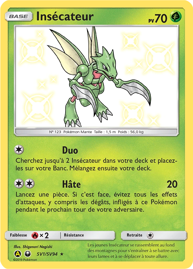 Carte Pokémon Insécateur de l'extension Destinées Occultes