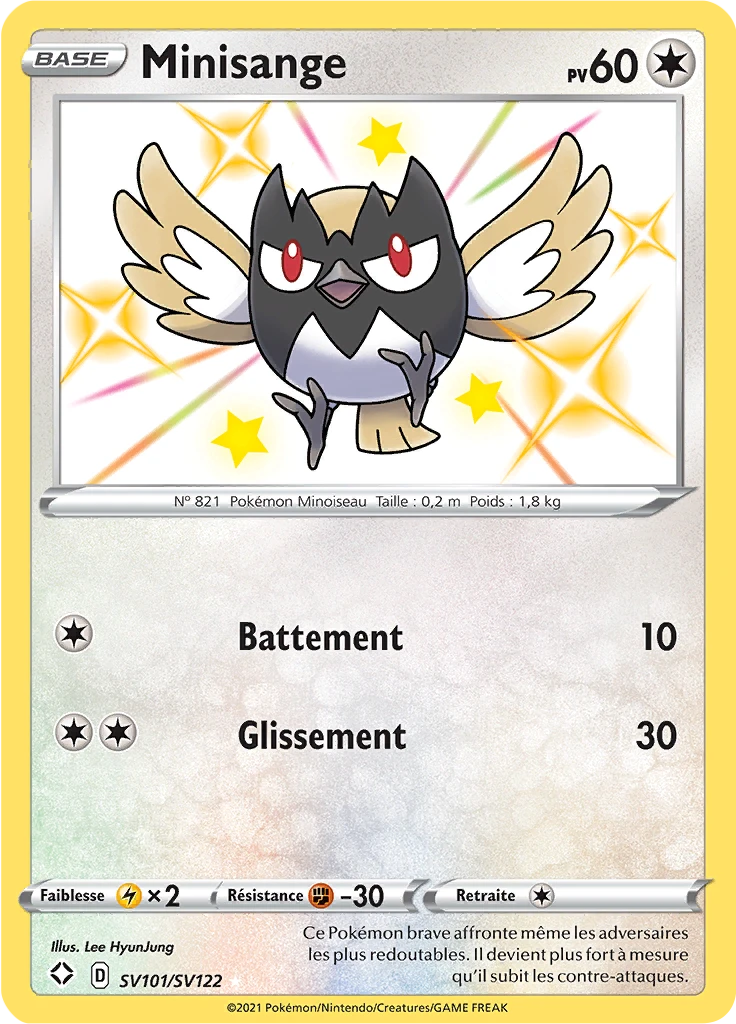 Carte Pokémon Minisange de l'extension Destinées Radieuses