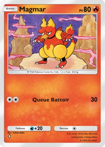 Carte Pokémon Magmar de l'extension Méga-Rayonnement