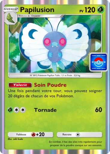 Carte Pokémon Papilusion de l'extension Promo-A