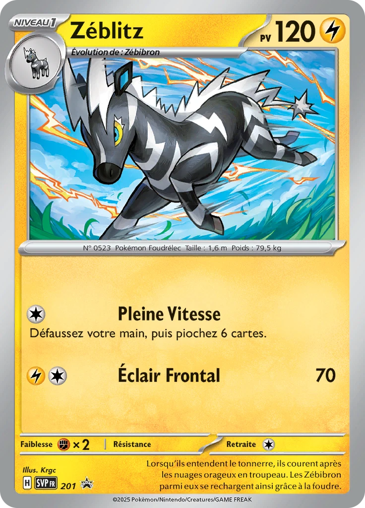 Carte Pokémon Zéblitz de l'extension SVP Black Star Promos