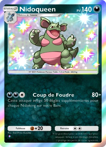 Carte Pokémon Nidoqueen de l'extension Sagesse entre Ciel et Mer
