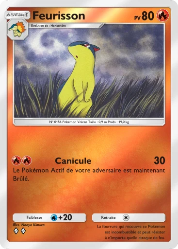 Carte Pokémon Feurisson de l'extension Booster de Luxe Méga