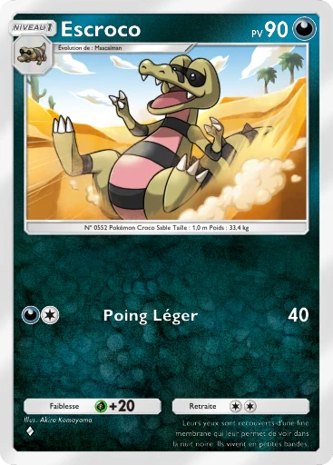 Carte Pokémon Escroco de l'extension Crise Interdimensionnelle