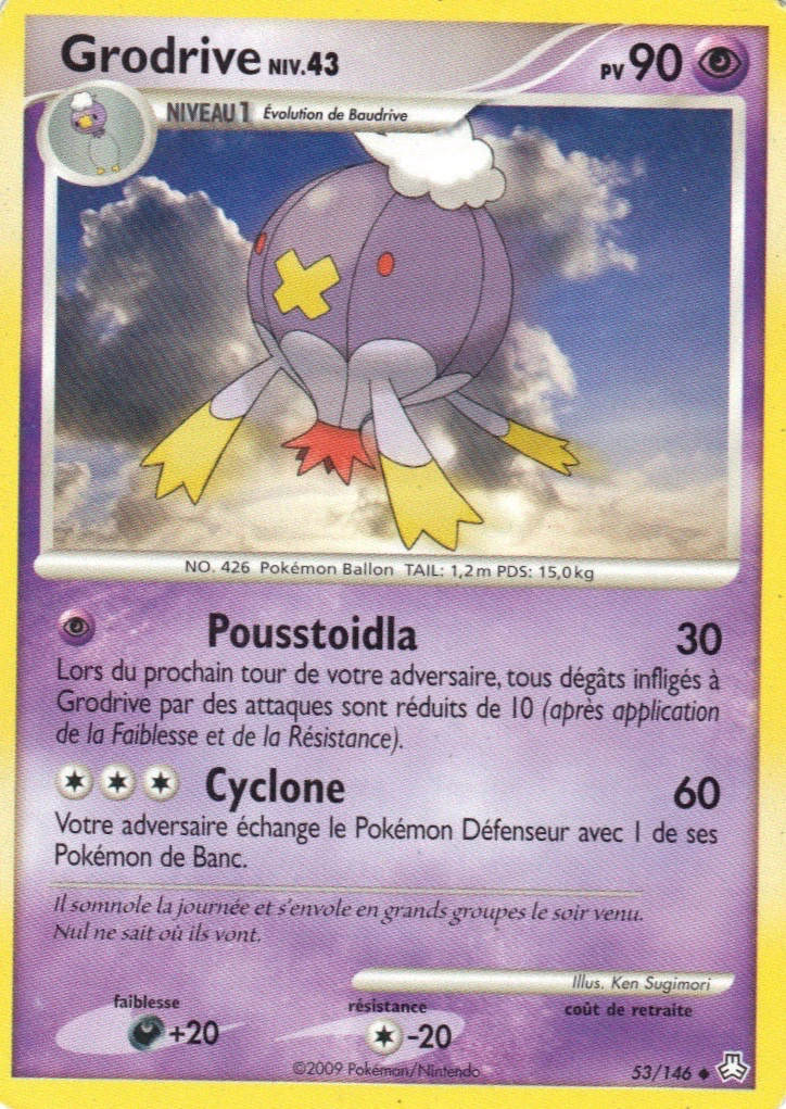 Carte Pokémon Grodrive de l'extension Éveil des Légendes