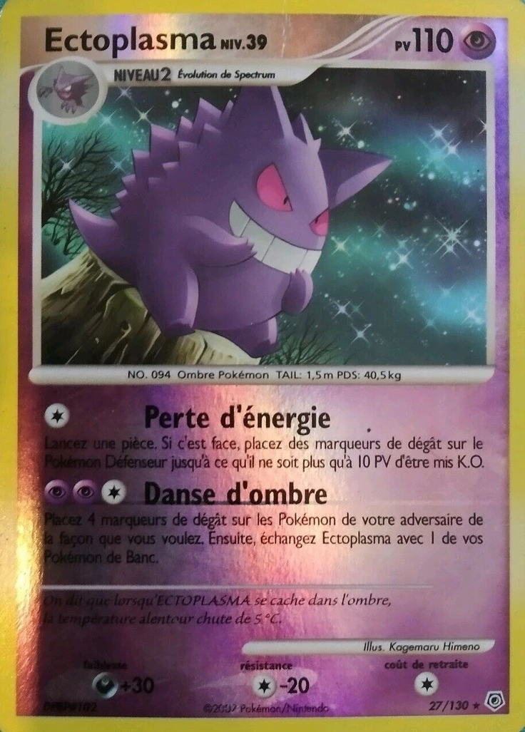 Carte Pokémon Ectoplasma de l'extension Diamant & Perle