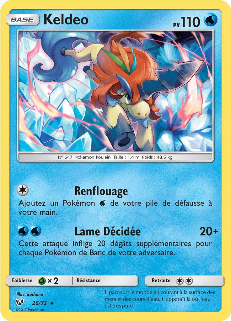 Carte Pokémon Keldeo de l'extension Légendes Brillantes