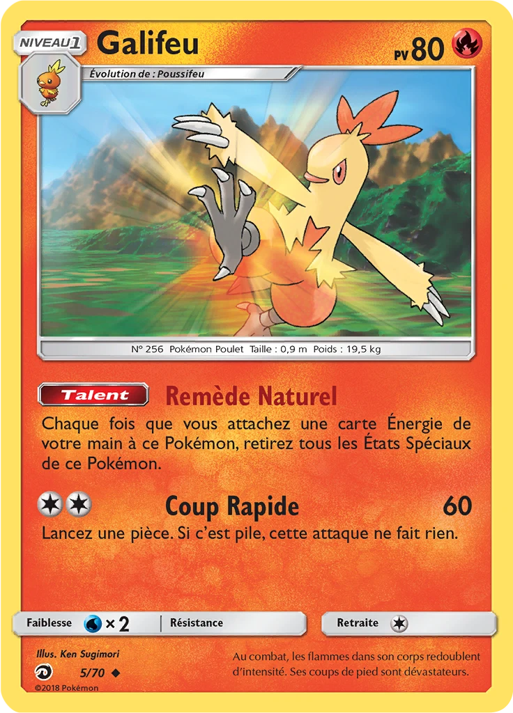 Carte Pokémon Galifeu de l'extension Majesté Des Dragons