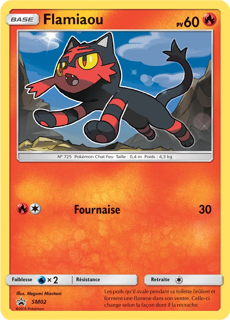 Carte Pokémon Flamiaou de l'extension Promo SM