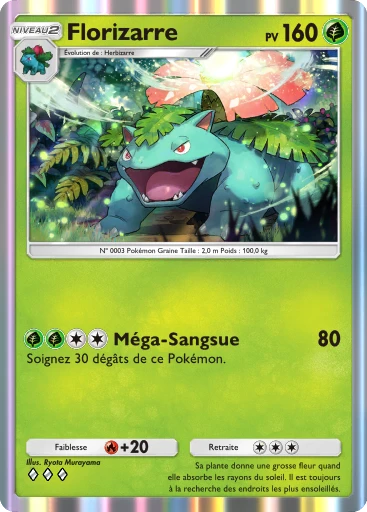 Carte Pokémon Florizarre de l'extension Puissance Génétique