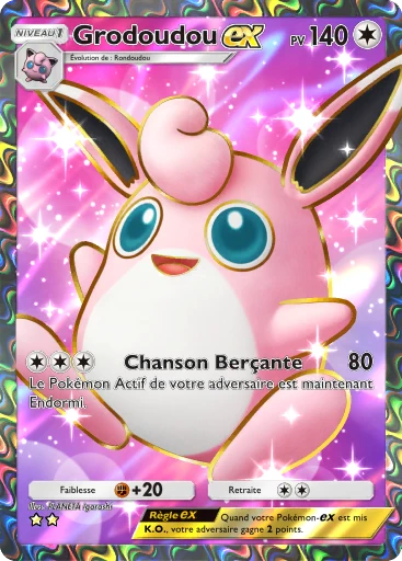 Carte Pokémon Grodoudou-ex de l'extension Puissance Génétique