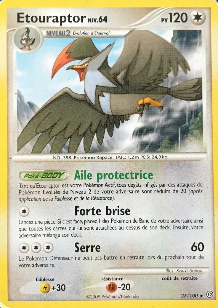 Carte Pokémon Étouraptor de l'extension Tempête