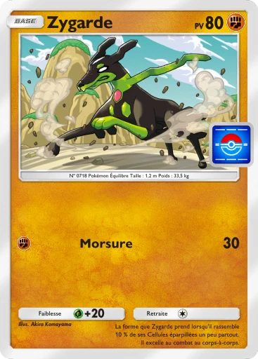 Carte Pokémon Zygarde de l'extension Promo-B
