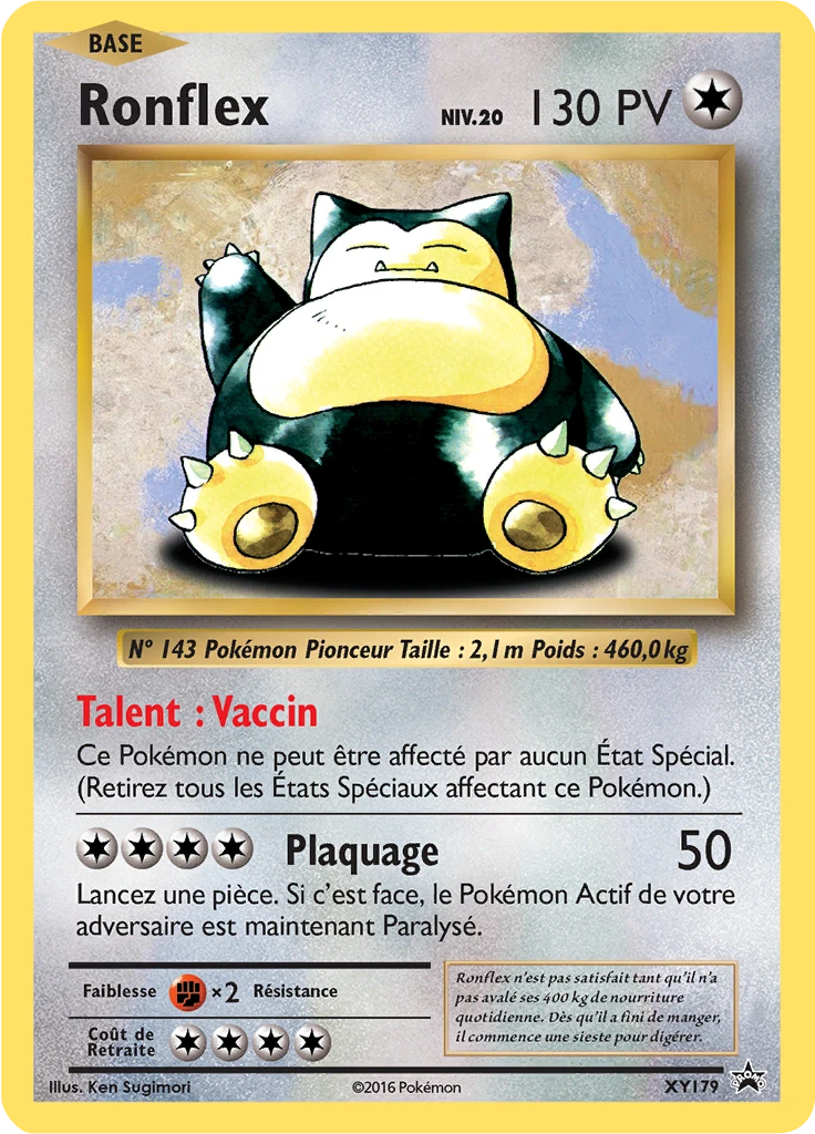 Carte Pokémon Ronflex de l'extension Promo XY