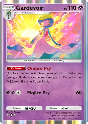 Carte Pokémon Gardevoir de l'extension Booster de Luxe ex