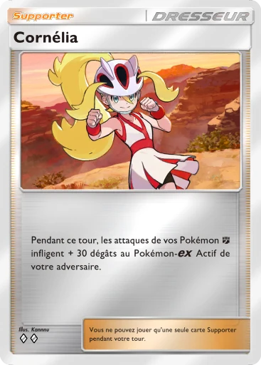Carte Pokémon Cornélia de l'extension Booster de Luxe Méga