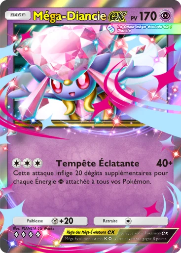 Carte Pokémon Méga-Diancie-ex de l'extension Jours Heureux