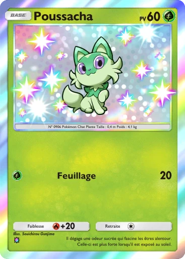 Carte Pokémon Poussacha de l'extension Merveilles de Paldea