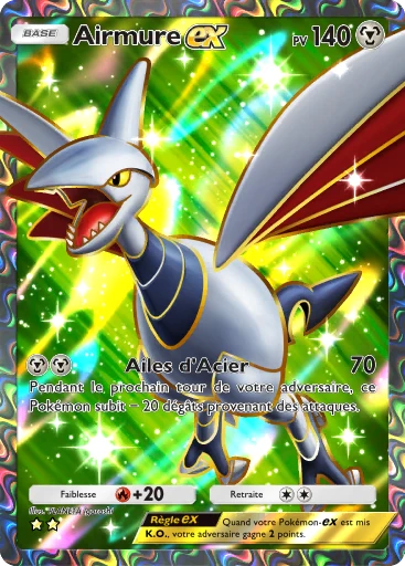 Carte Pokémon Airmure-ex de l'extension Sagesse entre Ciel et Mer