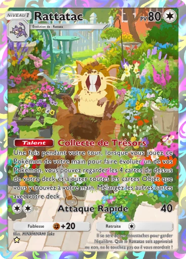 Carte Pokémon Rattatac de l'extension Domination Céleste