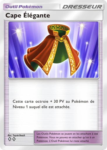 Carte Pokémon Cape Élégante de l'extension Booster de Luxe Méga