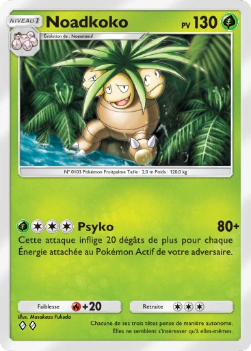 Carte Pokémon Noadkoko de l'extension L'Île Fabuleuse