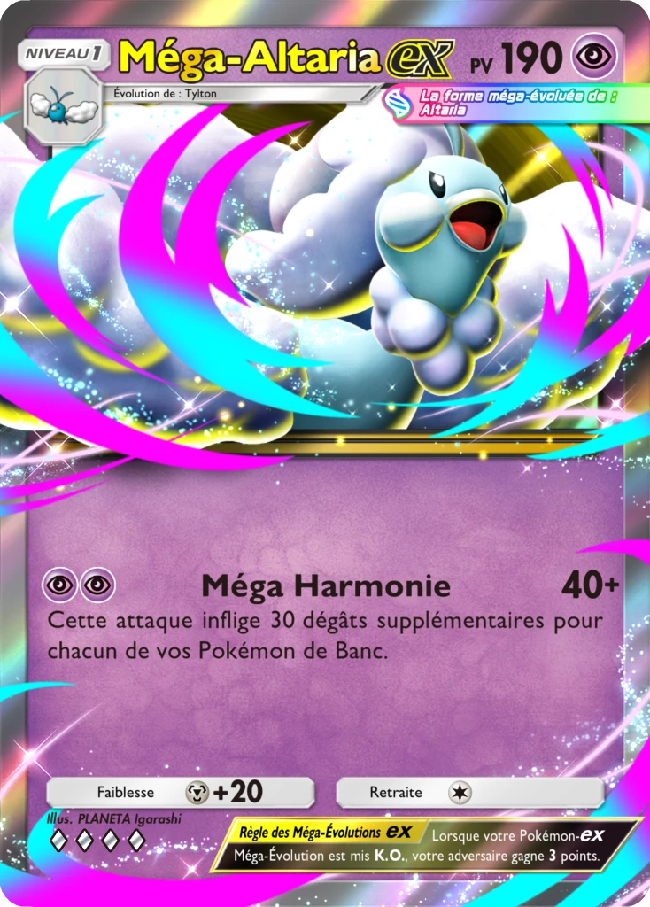 Carte Pokémon Méga-Altaria-ex de l'extension Méga-Ascension