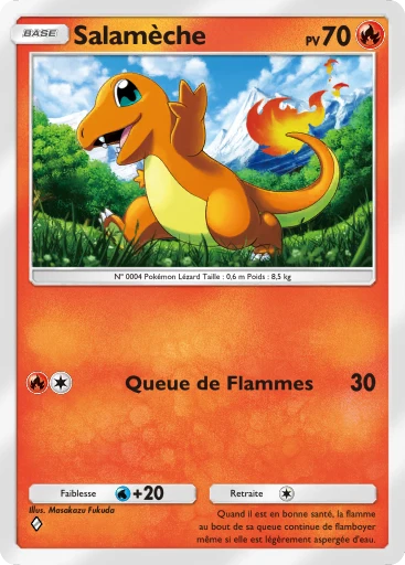Carte Pokémon Salamèche de l'extension Méga-Rayonnement