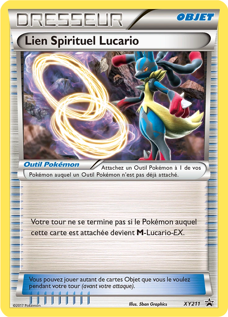 Carte Pokémon Lien Spirituel Lucario de l'extension Promo XY