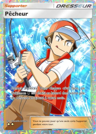 Carte Pokémon Pêcheur de l'extension Sagesse entre Ciel et Mer