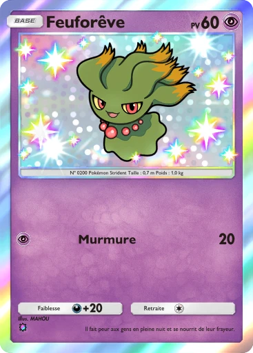 Carte Pokémon Feuforêve de l'extension Sagesse entre Ciel et Mer