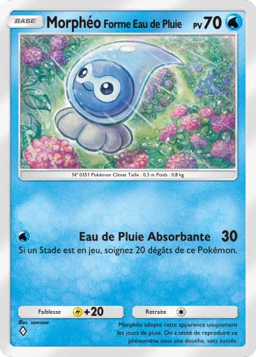 Carte Pokémon Morphéo Forme Eau de Pluie de l'extension Aura Palpitante