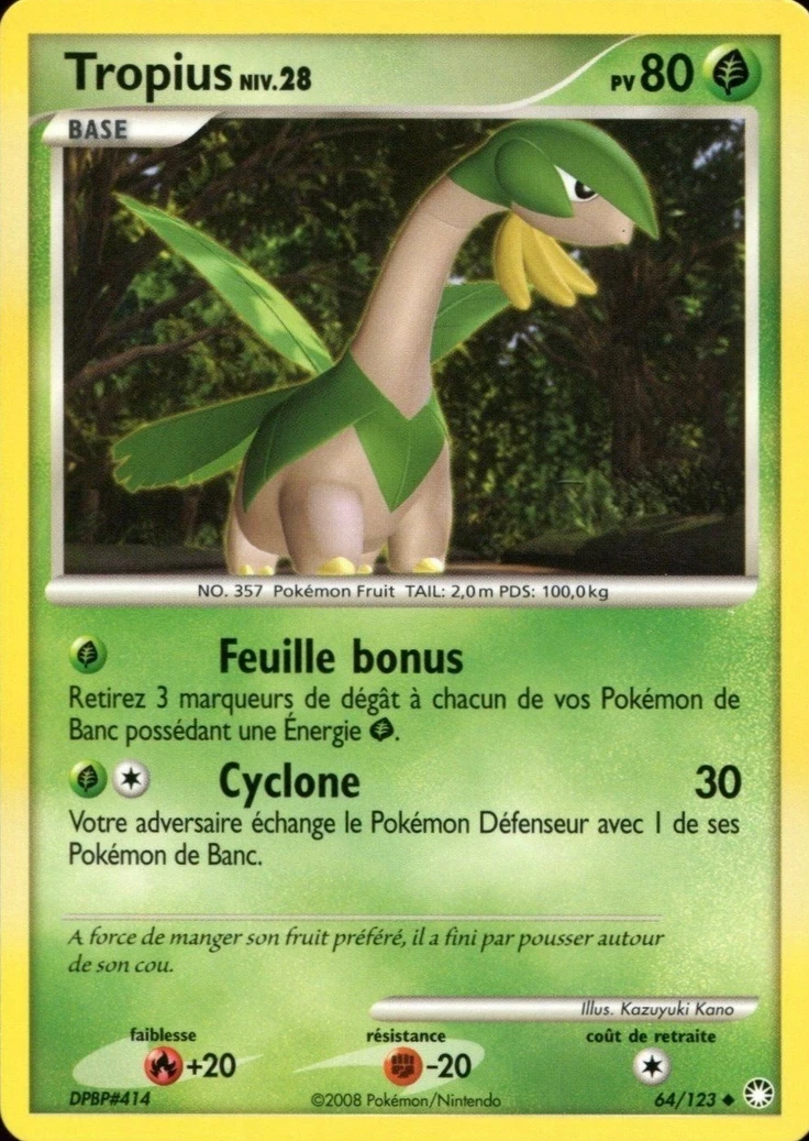 Carte Pokémon Tropius de l'extension Trésors Mystérieux