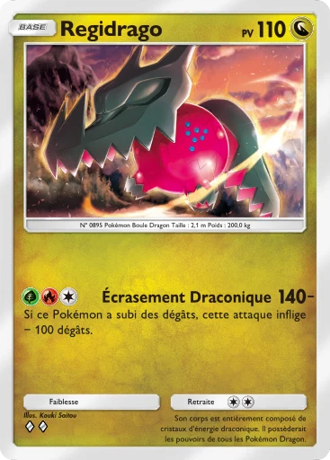 Carte Pokémon Regidrago de l'extension L'Ambition de la Team Rocket