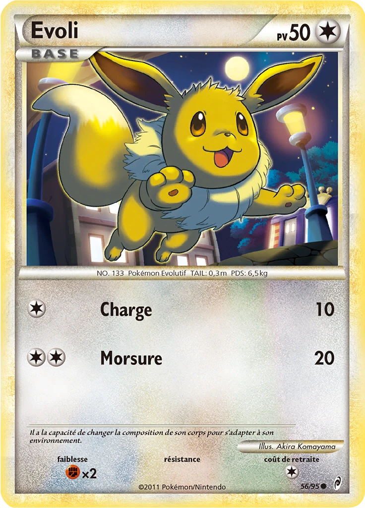 Carte Pokémon Evoli de l'extension L'appel des Légendes