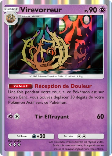 Carte Pokémon Virevorreur de l'extension Booster de Luxe Méga