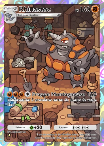 Carte Pokémon Rhinastoc de l'extension Choc Spatio-Temporel