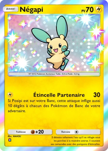 Carte Pokémon Négapi de l'extension Domination Céleste