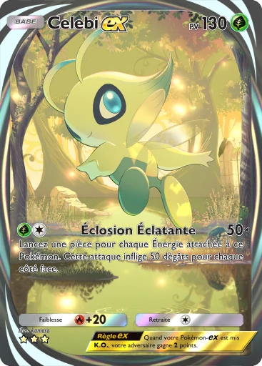 Carte Pokémon Celebi-ex de l'extension L'Île Fabuleuse