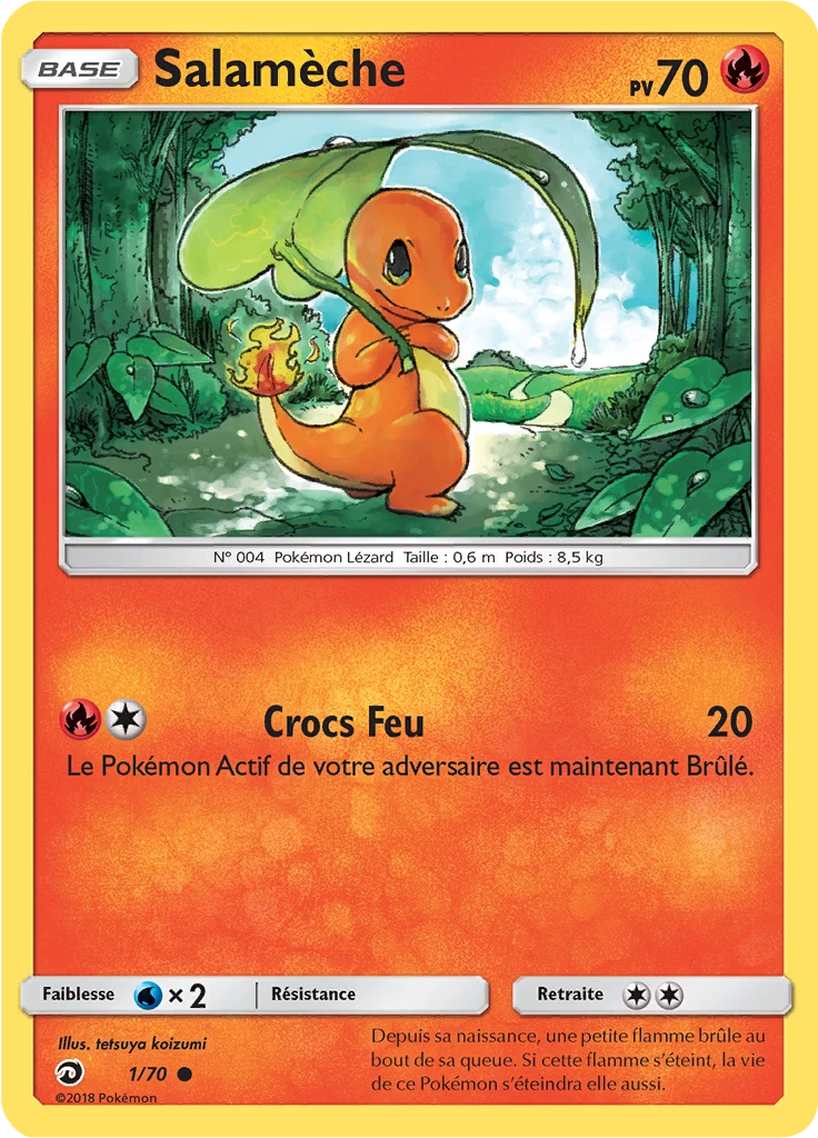 Carte Pokémon Salamèche de l'extension Majesté Des Dragons