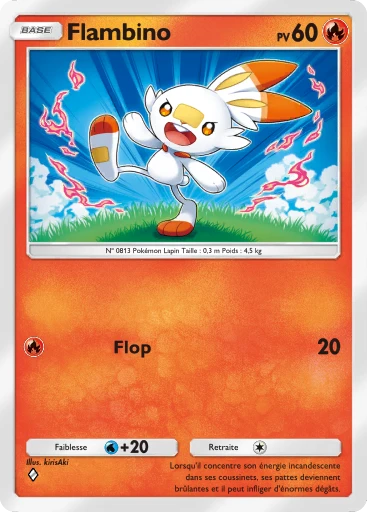 Carte Pokémon Flambino de l'extension Parade Onirique