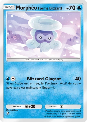 Carte Pokémon Morphéo Forme Blizzard de l'extension Aura Palpitante